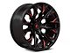 Fuel Wheels Flame Gloss Black Milled with Candy Red 6-Lug Wheel; 22x10; -18mm Offset (07-13 Sierra 1500)