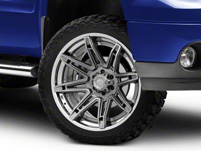 Fuel Wheels Fusion Forged Brawl Platinum with Chrome Lip 6-Lug Wheel; 20x10; -18mm Offset (07-13 Sierra 1500)