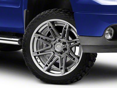 Fuel Wheels Fusion Forged Brawl Platinum with Chrome Lip 6-Lug Wheel; 24x12; -44mm Offset (07-13 Sierra 1500)