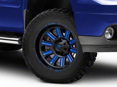 Fuel Wheels Hardline Gloss Black with Blue Tinted Clear 6-Lug Wheel; 18x9; 2mm Offset (07-13 Sierra 1500)