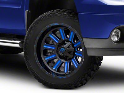 Fuel Wheels Hardline Gloss Black with Blue Tinted Clear 6-Lug Wheel; 20x9; 20mm Offset (07-13 Sierra 1500)