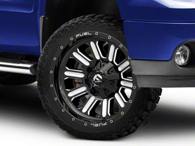 Fuel Wheels Hardline Gloss Black Milled 6-Lug Wheel; 22x12; -45mm Offset (07-13 Sierra 1500)