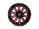Fuel Wheels Hardline Gloss Black with Red Tinted Clear 6-Lug Wheel; 18x9; 20mm Offset (07-13 Sierra 1500)