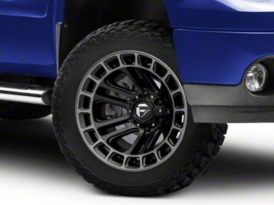 Fuel Wheels Heater Matte Black Double Dark Tint Machined 6-Lug Wheel; 20x10; -18mm Offset (07-13 Sierra 1500)