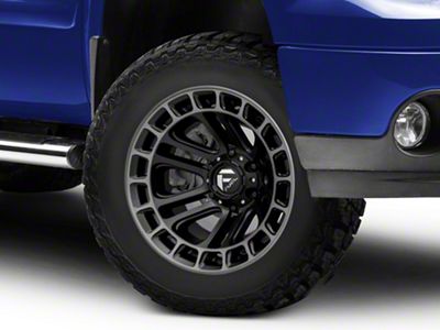 Fuel Wheels Heater Matte Black Double Dark Tint Machined 6-Lug Wheel; 18x9; 1mm Offset (07-13 Sierra 1500)