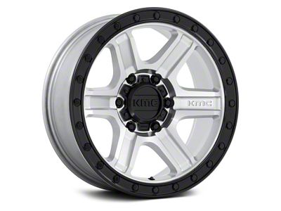 Fuel Wheels Outrun Machined with Gloss Black Lip 6-Lug Wheel; 17x8.5; 18mm Offset (07-13 Sierra 1500)