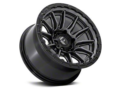 Fuel Wheels Piston Matte Gunmetal with Gloss Black Lip 6-Lug Wheel; 17x9; 1mm Offset (07-13 Sierra 1500)