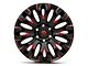 Fuel Wheels Quake Gloss Black Milled with Red Accents 6-Lug Wheel; 20x10; -18mm Offset (07-13 Sierra 1500)
