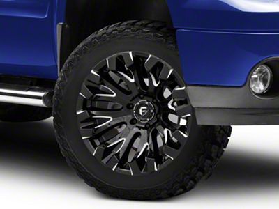 Fuel Wheels Quake Gloss Black Milled 6-Lug Wheel; 20x9; 1mm Offset (07-13 Sierra 1500)