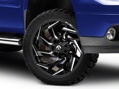 Fuel Wheels Reaction Gloss Black Milled 6-Lug Wheel; 22x12; -44mm Offset (07-13 Sierra 1500)