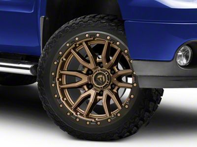 Fuel Wheels Rebel Matte Bronze with Black Bead Ring 6-Lug Wheel; 22x9; 20mm Offset (07-13 Sierra 1500)