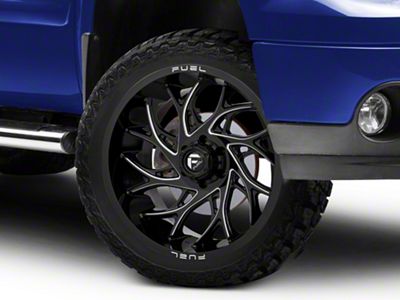 Fuel Wheels Runner Gloss Black Milled 6-Lug Wheel; 24x14; -75mm Offset (07-13 Sierra 1500)
