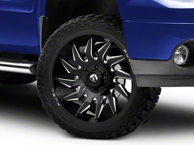 Fuel Wheels Saber Gloss Black Milled 6-Lug Wheel; 24x12; -44mm Offset (07-13 Sierra 1500)
