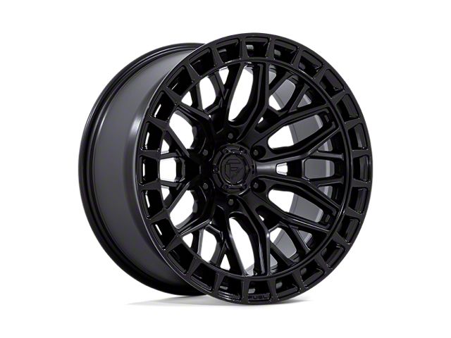 Fuel Wheels Sigma Blackout with Gloss Black Lip 6-Lug Wheel; 20x9; 1mm Offset (07-13 Sierra 1500)