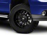 Fuel Wheels Sledge Matte Black with Gloss Black Lip 6-Lug Wheel; 20x12; -45mm Offset (07-13 Sierra 1500)