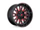 Fuel Wheels Stroke Gloss Black with Red Tinted Clear 6-Lug Wheel; 18x9; 20mm Offset (07-13 Sierra 1500)
