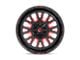Fuel Wheels Stroke Gloss Black with Red Tinted Clear 6-Lug Wheel; 18x9; 20mm Offset (07-13 Sierra 1500)