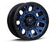 Fuel Wheels Traction Dark Blue with Black Ring 6-Lug Wheel; 17x9; 1mm Offset (07-13 Sierra 1500)