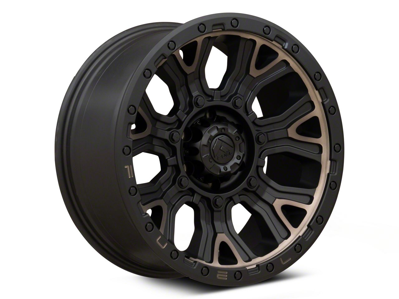 Fuel Wheels Sierra 1500 Traction Matte Black with Double Dark Tint 