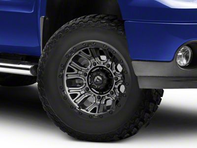 Fuel Wheels Traction Matte Gunmetal with Black Ring 6-Lug Wheel; 17x9; 1mm Offset (07-13 Sierra 1500)