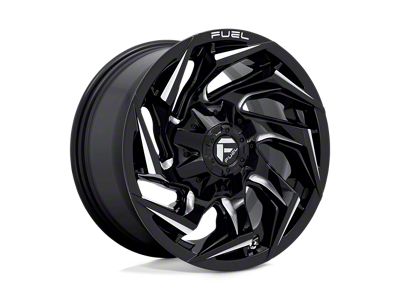 Fuel Wheels Reaction Gloss Black Milled 8-Lug Wheel; 24x12; -44mm Offset (11-14 Sierra 2500 HD)