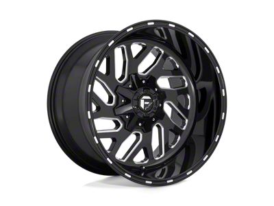 Fuel Wheels Triton Gloss Black Milled 8-Lug Wheel; 22x9.5; 20mm Offset (11-14 Sierra 2500 HD)
