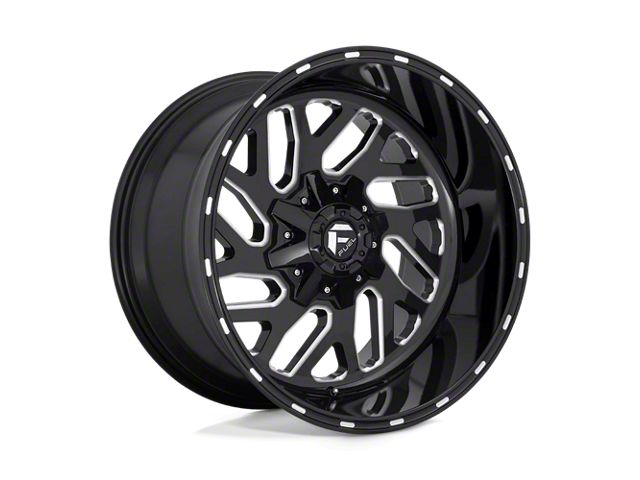 Fuel Wheels Triton Gloss Black Milled 8-Lug Wheel; 24x12; -44mm Offset (11-14 Sierra 2500 HD)
