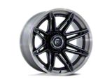 Fuel Wheels Fusion Forged Brawl Gloss Black Brushed Dark Tinted Clear 8-Lug Wheel; 22x10; -18mm Offset (11-14 Sierra 3500 HD SRW)