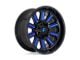Fuel Wheels Hardline Gloss Black with Blue Tinted Clear 8-Lug Wheel; 20x10; -18mm Offset (11-14 Sierra 3500 HD SRW)
