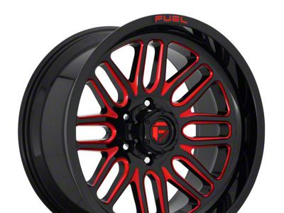 Fuel Wheels Ignite Gloss Black with Red Tint 8-Lug Wheel; 22x12; -43mm Offset (11-14 Sierra 3500 HD SRW)