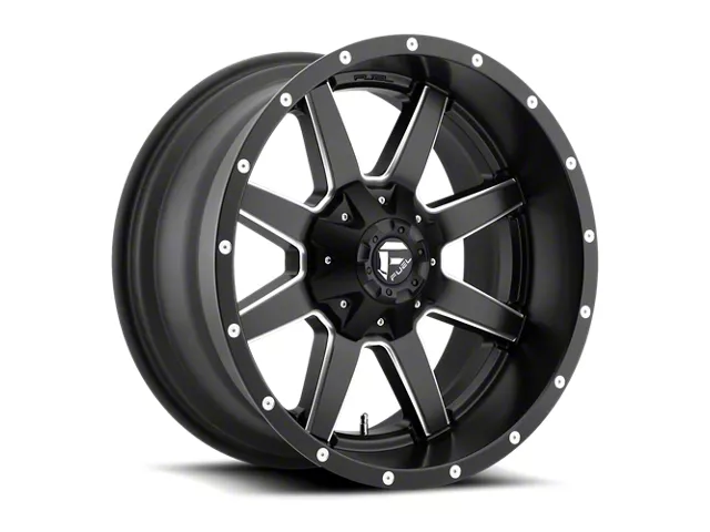 Fuel Wheels Maverick Matte Black Milled 8-Lug Wheel; 20x9; 1mm Offset (11-14 Sierra 3500 HD SRW)