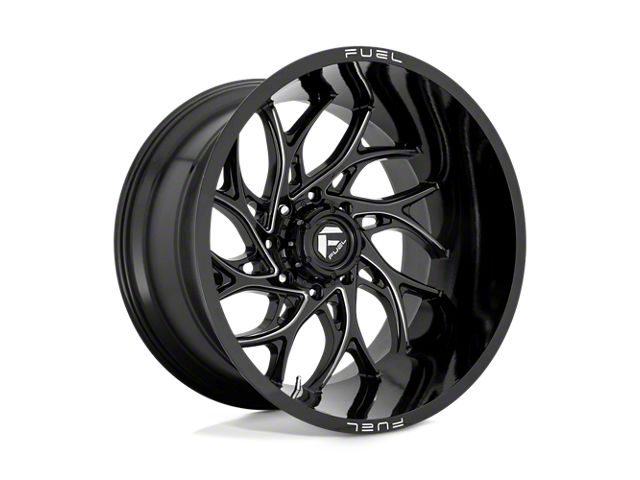 Fuel Wheels Runner Gloss Black Milled 8-Lug Wheel; 24x14; -75mm Offset (11-14 Sierra 3500 HD SRW)