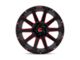 Fuel Wheels Contra Gloss Black Red Tinted Clear 6-Lug Wheel; 24x12; -44mm Offset (07-13 Silverado 1500)