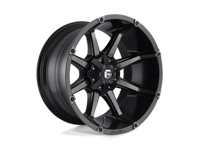 Fuel Wheels Coupler Matte Black Double Dark Tint 6-Lug Wheel; 22x12; -44mm Offset (07-13 Silverado 1500)