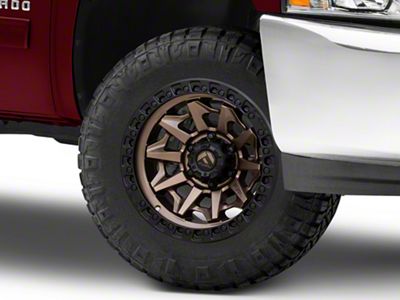 Fuel Wheels Covert Matte Bronze with Black Bead Ring 6-Lug Wheel; 18x9; -12mm Offset (07-13 Silverado 1500)