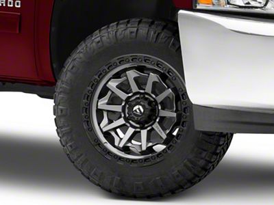 Fuel Wheels Covert Matte Gunmetal with Black Bead Ring 6-Lug Wheel; 18x9; -12mm Offset (07-13 Silverado 1500)