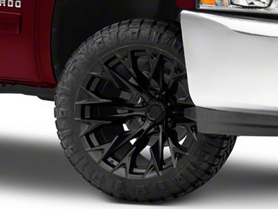 Fuel Wheels Flame Blackout 6-Lug Wheel; 22x10; -18mm Offset (07-13 Silverado 1500)