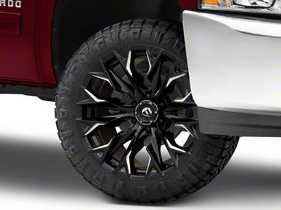 Fuel Wheels Flame Gloss Black Milled 6-Lug Wheel; 22x10; -18mm Offset (07-13 Silverado 1500)