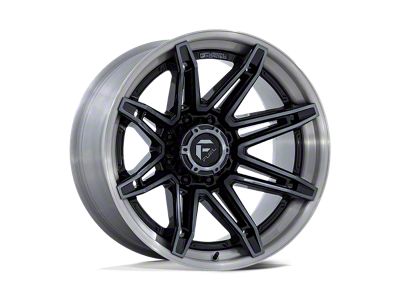 Fuel Wheels Fusion Forged Brawl Gloss Black Brushed Dark Tinted Clear 6-Lug Wheel; 22x12; -44mm Offset (07-13 Silverado 1500)