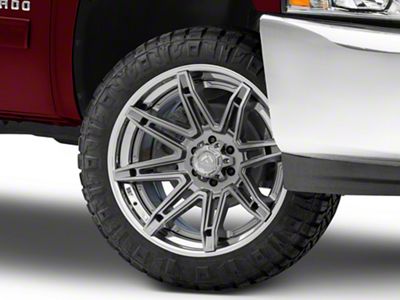 Fuel Wheels Fusion Forged Brawl Platinum with Chrome Lip 6-Lug Wheel; 22x10; -18mm Offset (07-13 Silverado 1500)