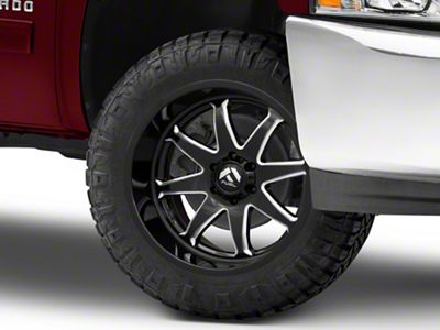 Fuel Wheels Hammer Gloss Black Milled 6-Lug Wheel; 20x10; -18mm Offset (07-13 Silverado 1500)