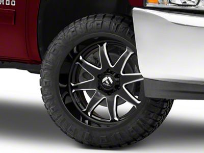 Fuel Wheels Hammer Gloss Black Milled 6-Lug Wheel; 22x12; -44mm Offset (07-13 Silverado 1500)