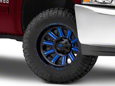 Fuel Wheels Hardline Gloss Black with Blue Tinted Clear 6-Lug Wheel; 18x9; 2mm Offset (07-13 Silverado 1500)
