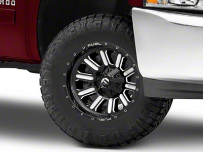 Fuel Wheels Hardline Gloss Black Milled 6-Lug Wheel; 17x9; -12mm Offset (07-13 Silverado 1500)
