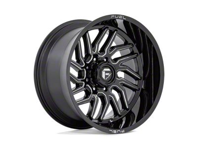 Fuel Wheels Hurricane Gloss Black Milled 6-Lug Wheel; 22x12; -44mm Offset (07-13 Silverado 1500)
