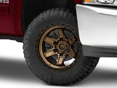 Fuel Wheels Kicker Matte Bronze with Black Bead Ring 6-Lug Wheel; 18x9; 1mm Offset (07-13 Silverado 1500)