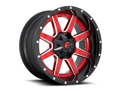 Fuel Wheels Maverick Candy Red with Gloss Black Lip 6-Lug Wheel; 20x10; -19mm Offset (07-13 Silverado 1500)