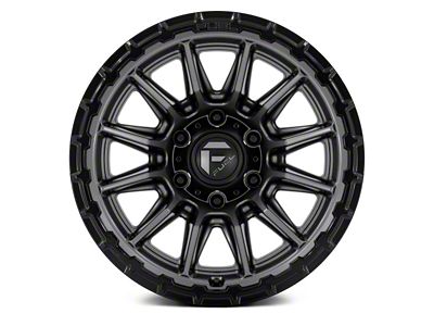 Fuel Wheels Piston Matte Gunmetal with Gloss Black Lip 6-Lug Wheel; 17x9; -12mm Offset (07-13 Silverado 1500)