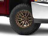 Fuel Wheels Rebel Matte Bronze with Black Bead Ring 6-Lug Wheel; 17x9; 1mm Offset (07-13 Silverado 1500)