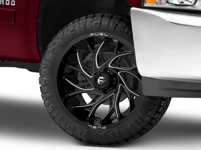 Fuel Wheels Runner Gloss Black Milled 6-Lug Wheel; 24x11; 0mm Offset (07-13 Silverado 1500)